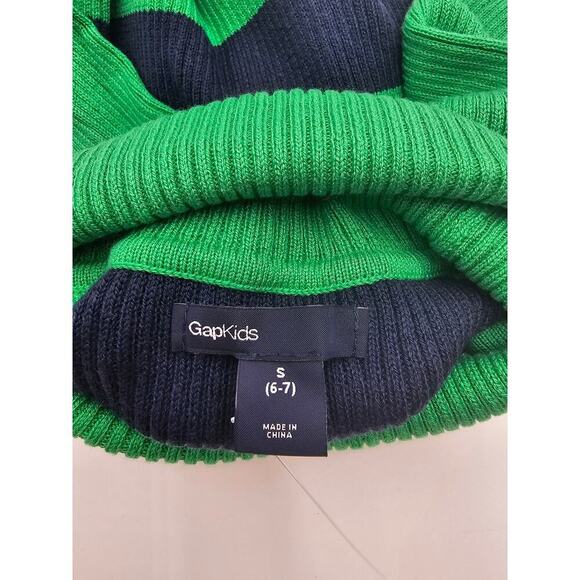 GapKids Girl's 6/7 Green and Navy Blue Turtleneck NWT and Polkadot Sweater GUC - Picture 14 of 16